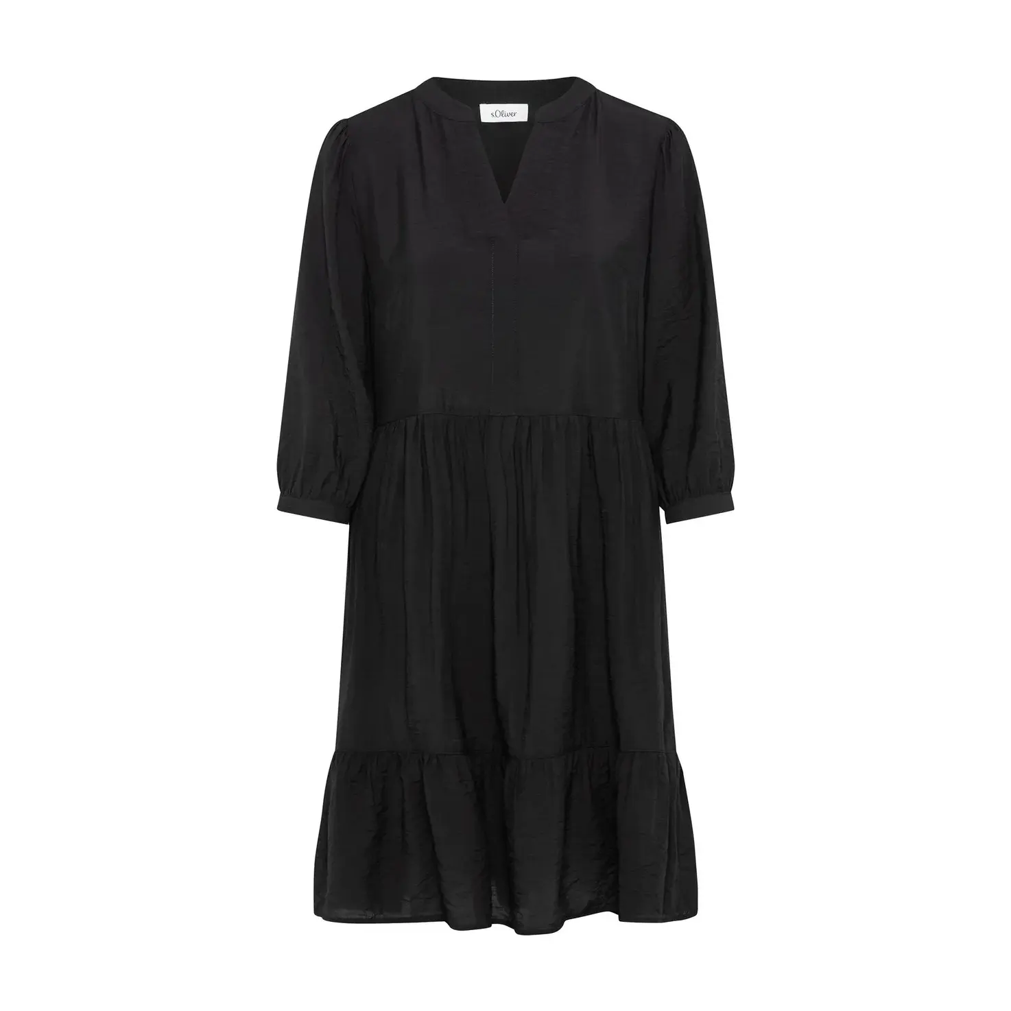 Grau Unifarbene Weite Kleid Damen s.Oliver