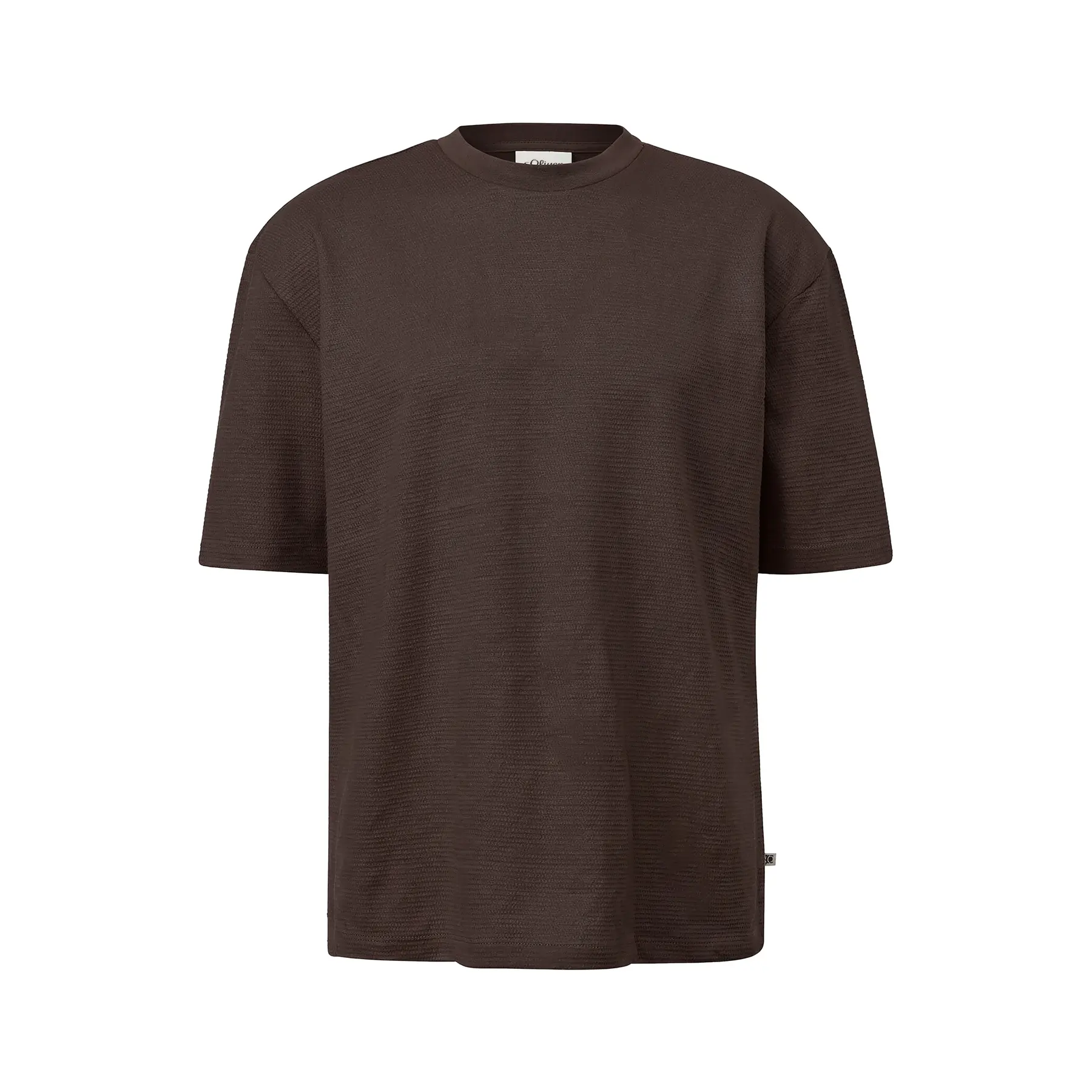 T-shirt in cotone a struttura a coste taglio moderno s.Oliver