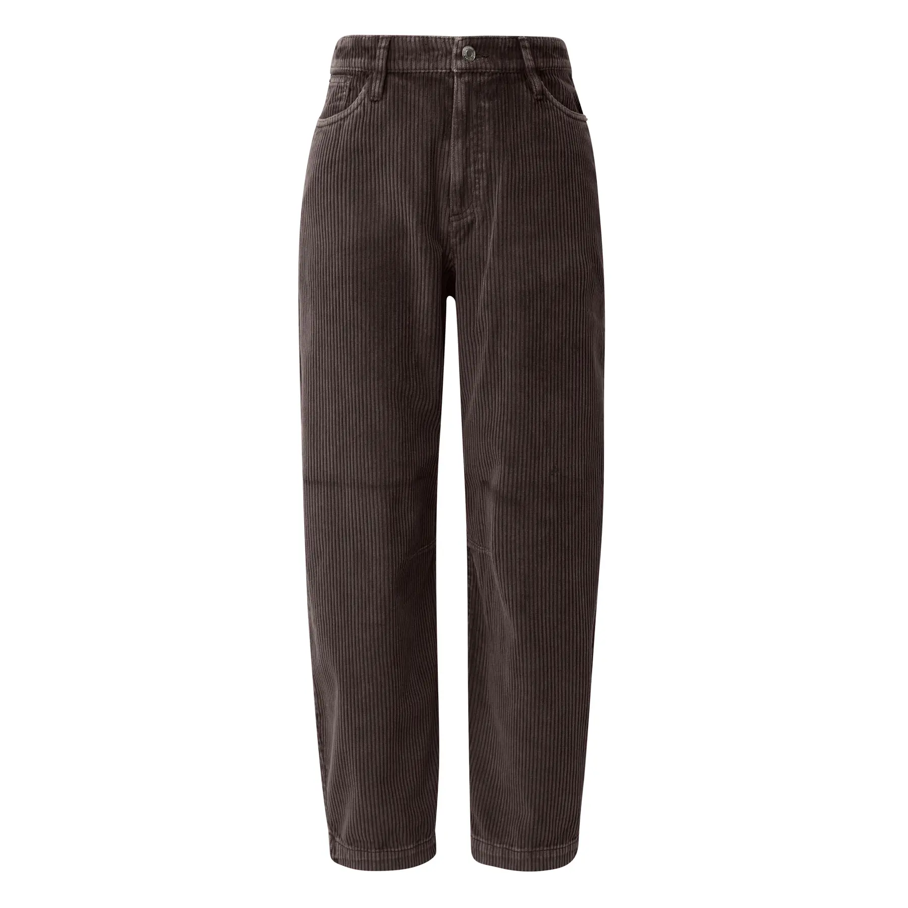 Pantalone 7/8 in velluto a coste high rise gamba a barile lavato donna s.Oliver