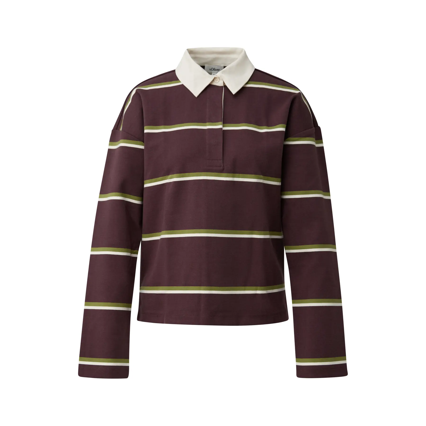 Felpa relaxed fit con col polo e pattina con bottoni donna s.Oliver