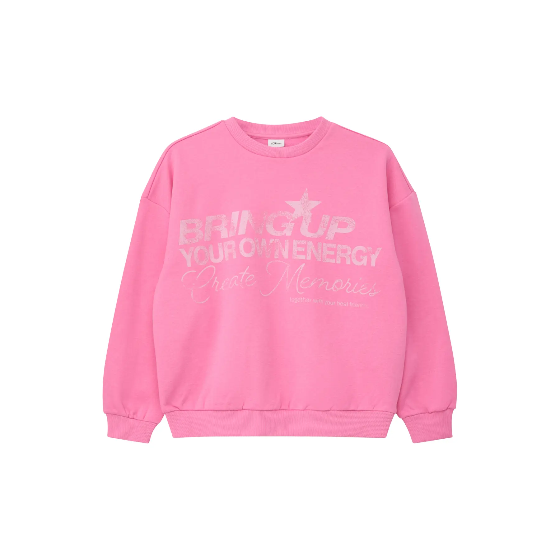 Oversize Sweatshirt mit wechselndem Druck vorne oder hinten - Innenbürstung Mädchen s.Oliver