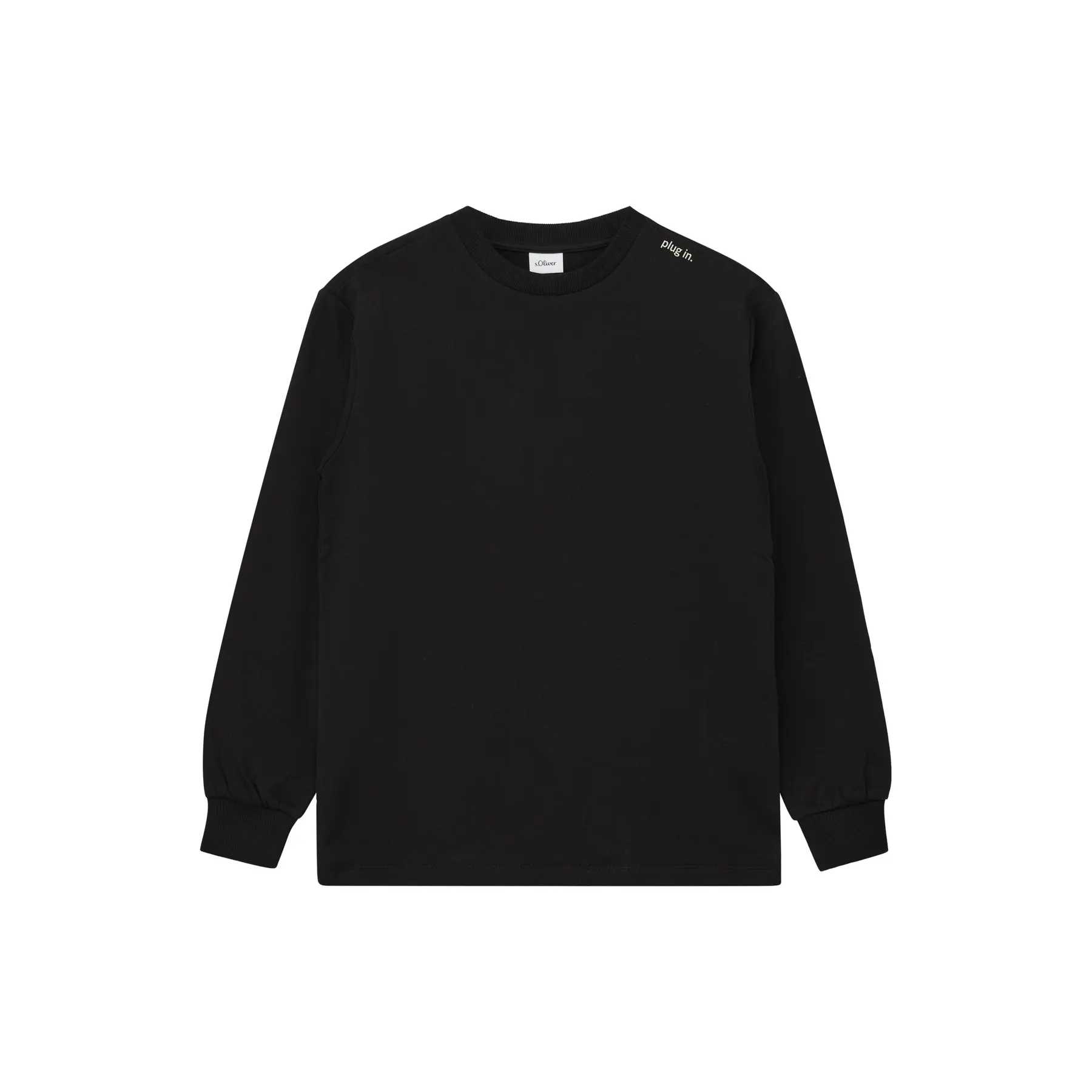 Langarm-T-Shirt aus leichtem Fleece mit überschnittenen Schultern für Kinder s.Oliver
