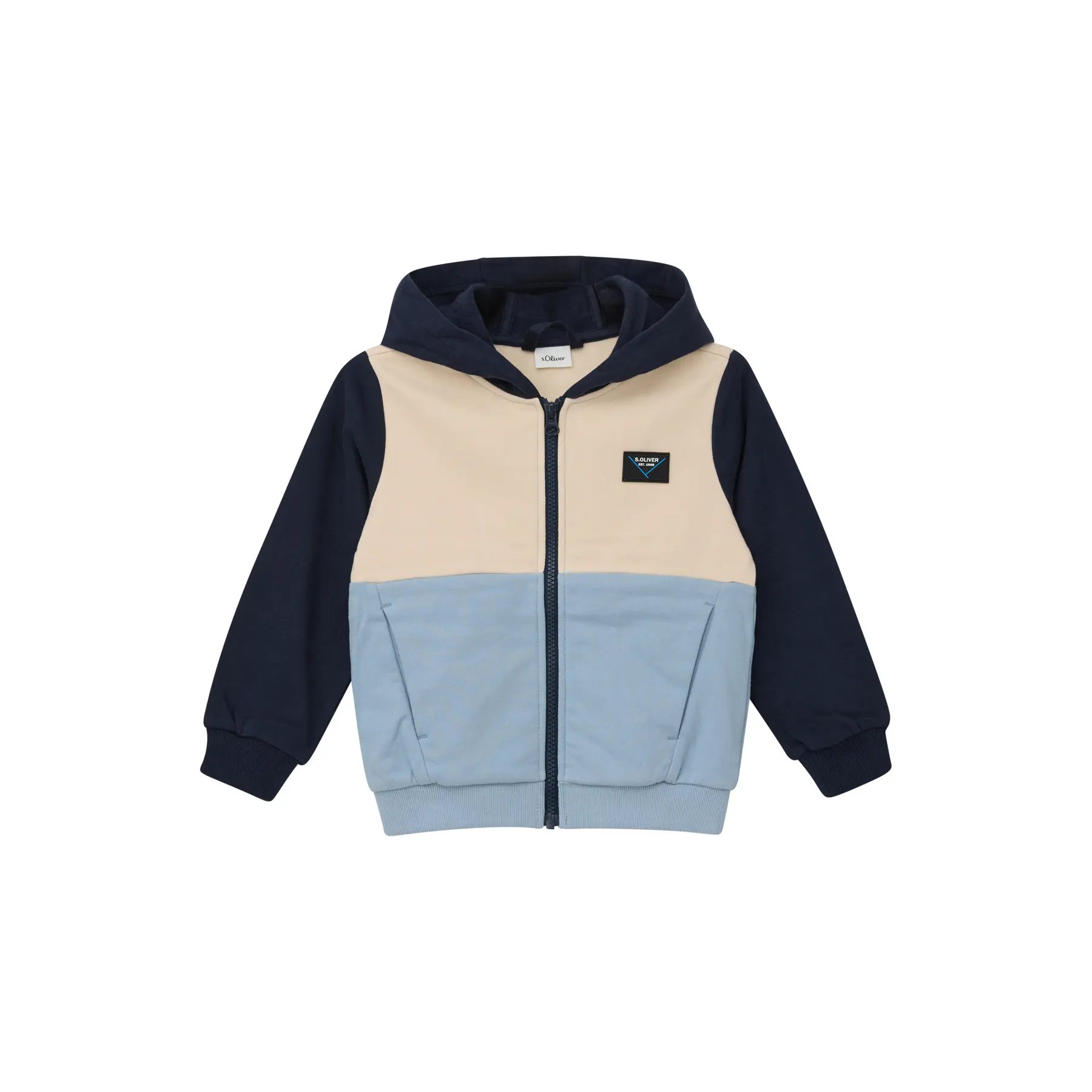 Kapuzensweatshirt mit Color Blocking - Innenfläche angeraut Kind s.Oliver