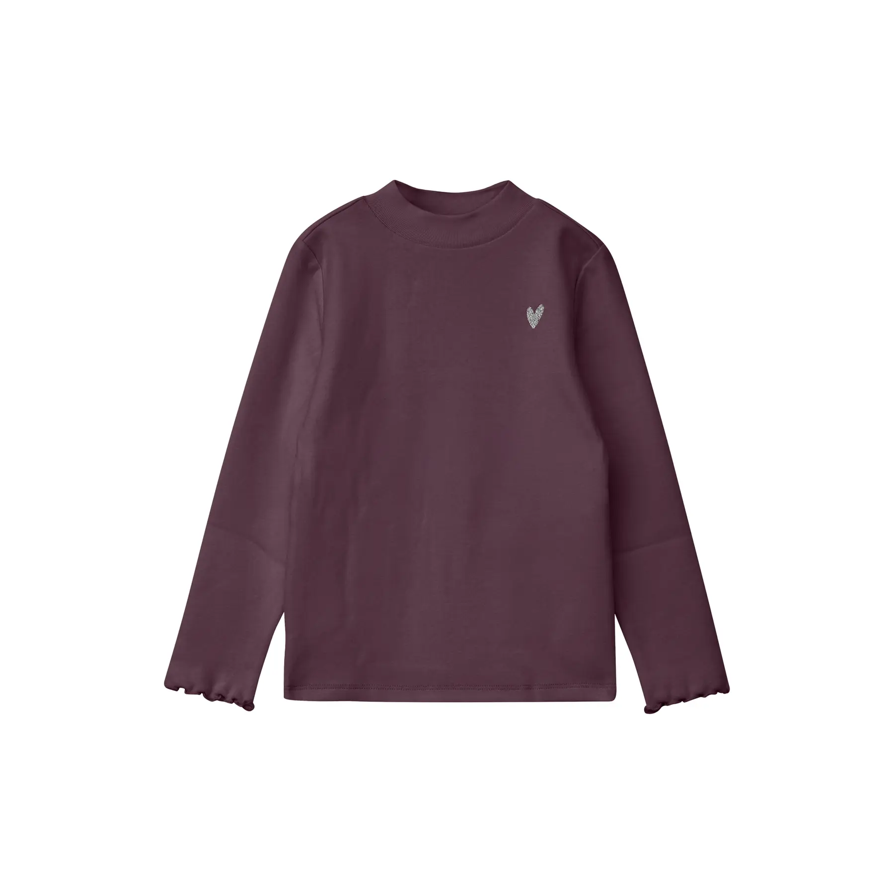 Langarmshirt mit Rippstruktur, tailliert, mit glitzernder Stickerei für Mädchen s.Oliver