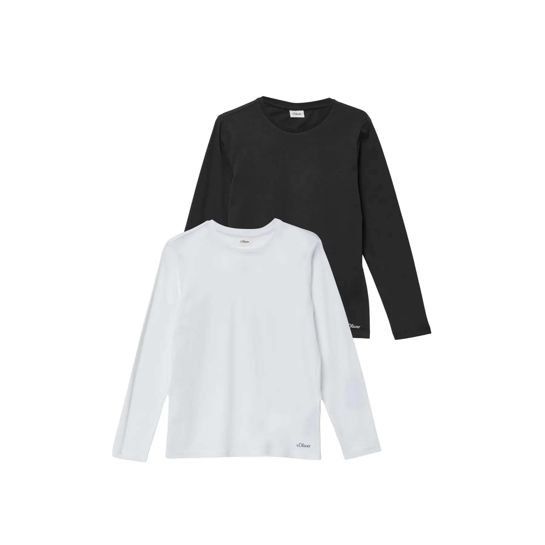 T-shirt unisex a maniche lunghe in cotone bambino s.Oliver (x2)