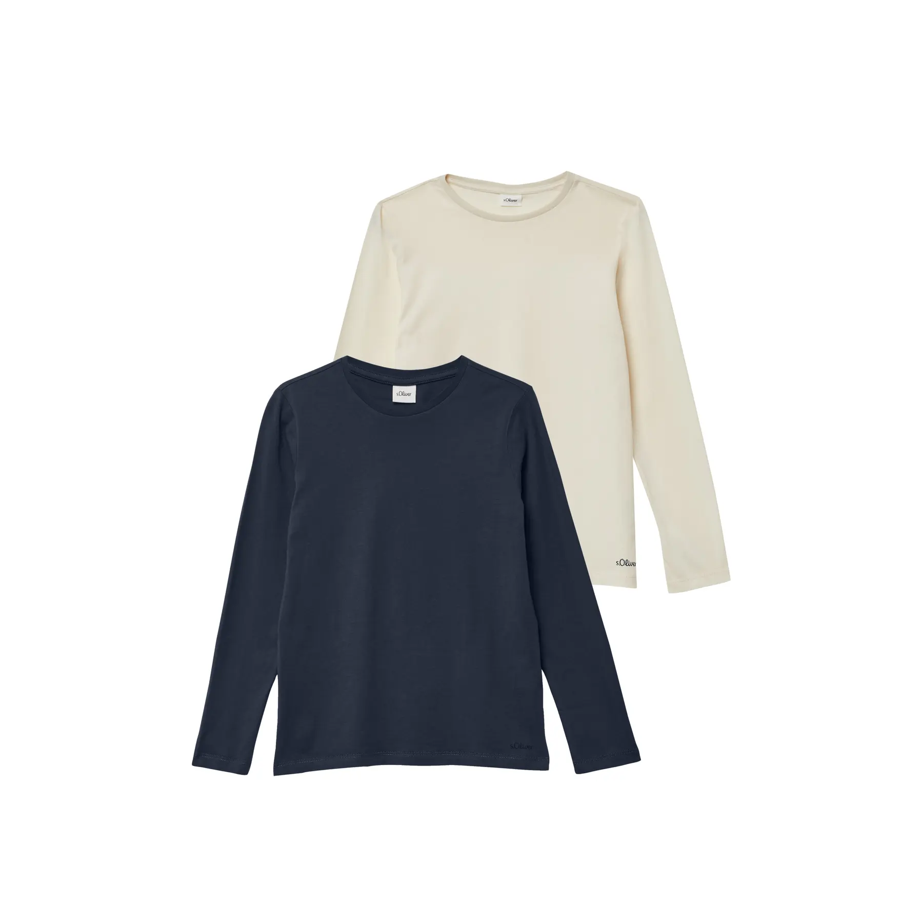 T-shirt unisex a maniche lunghe in cotone bambino s.Oliver (x2)