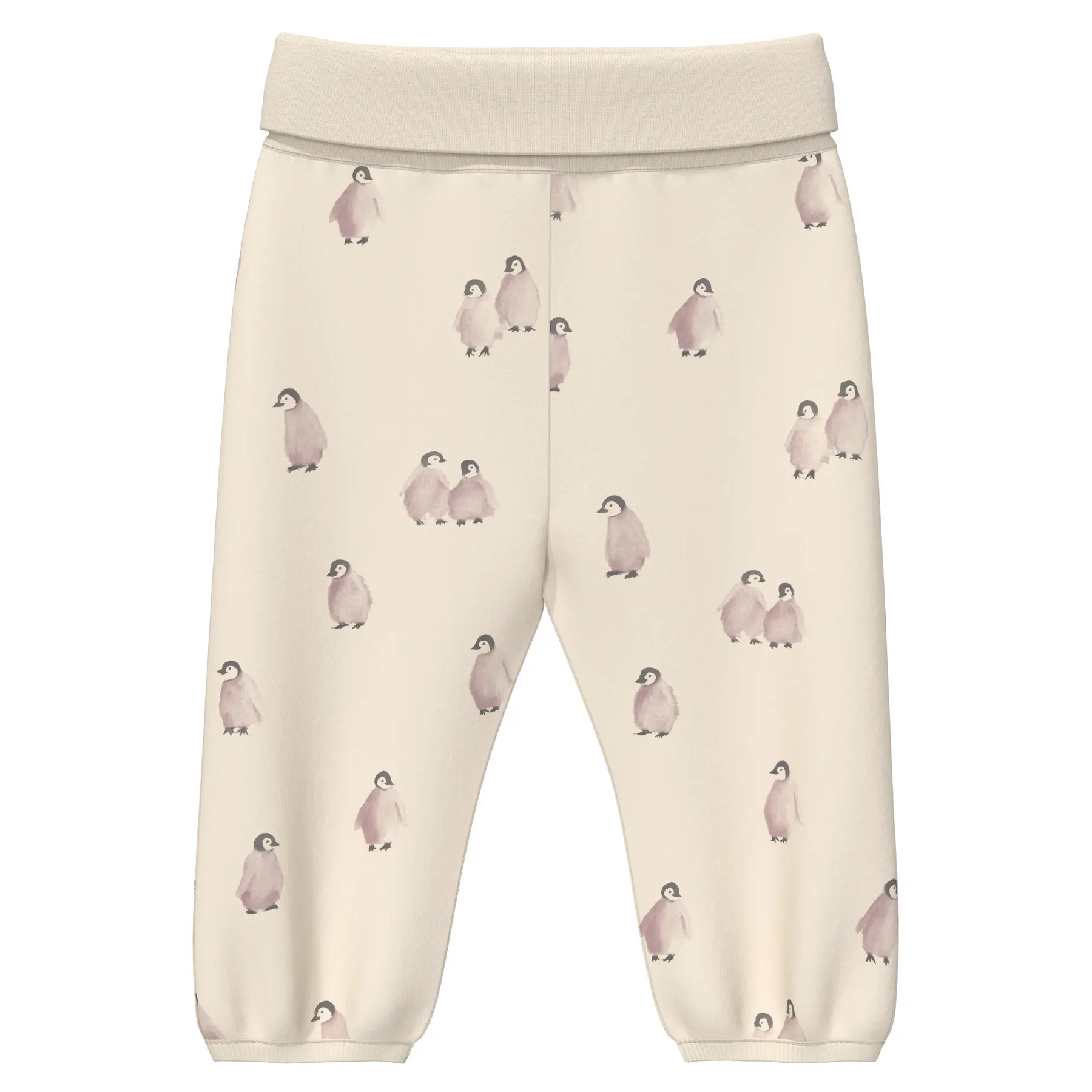 Loose Fit Legging van fleece met geribbelde randen en omgeslagen taille voor baby's s.Oliver