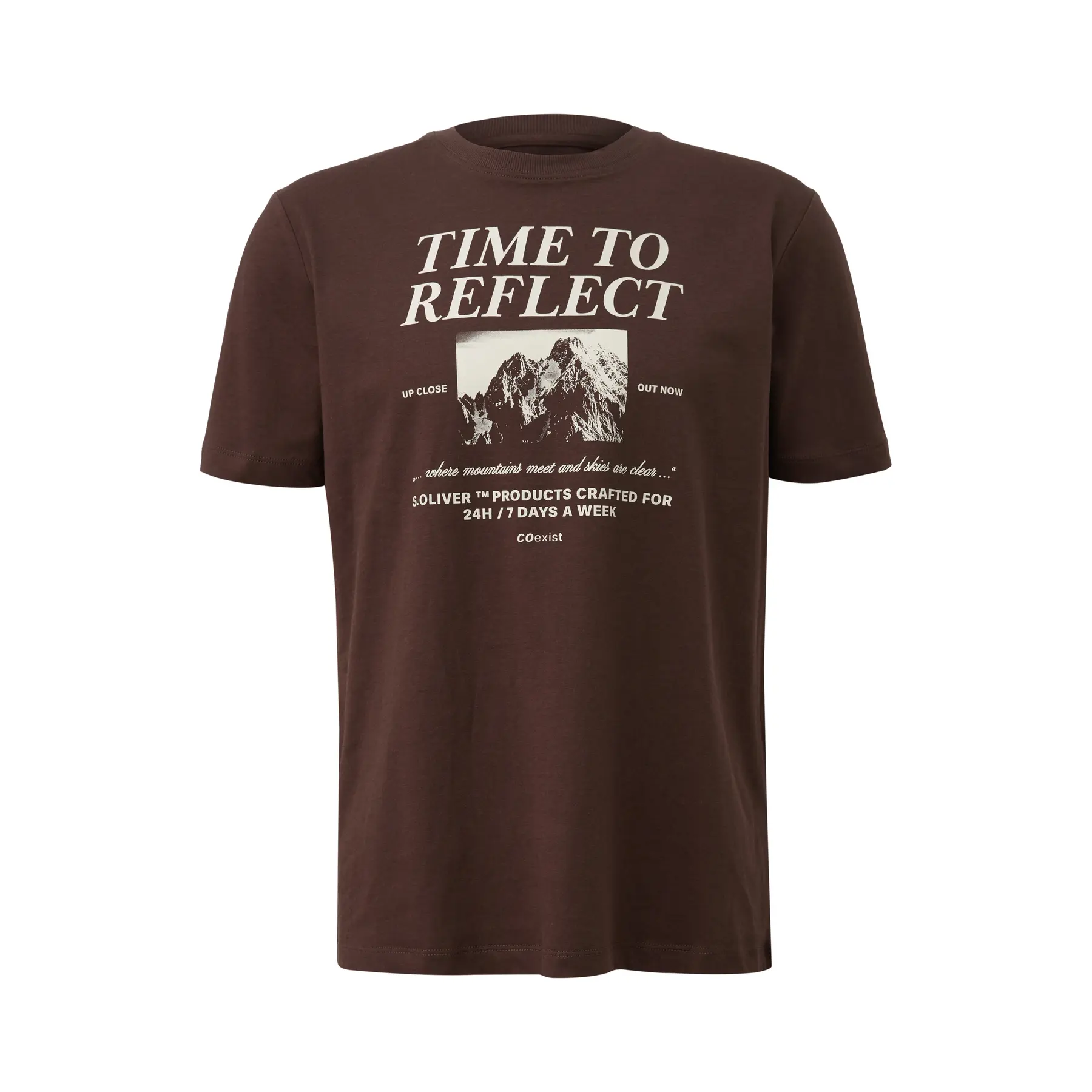 T-shirt classico in cotone con artwork s.Oliver