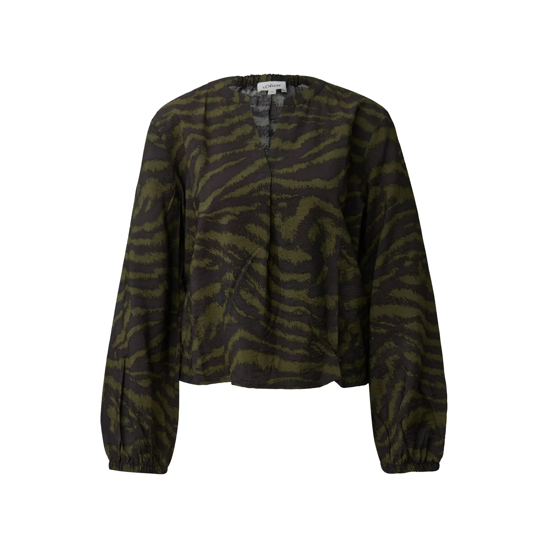 Blusa relaxed Fit con stampa all-over e arricciature donna