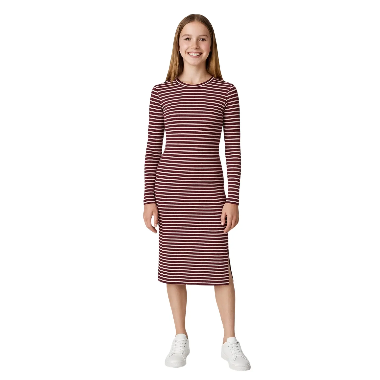 Robe rayée coupe ajustée avec fente latérale fille s.Oliver
