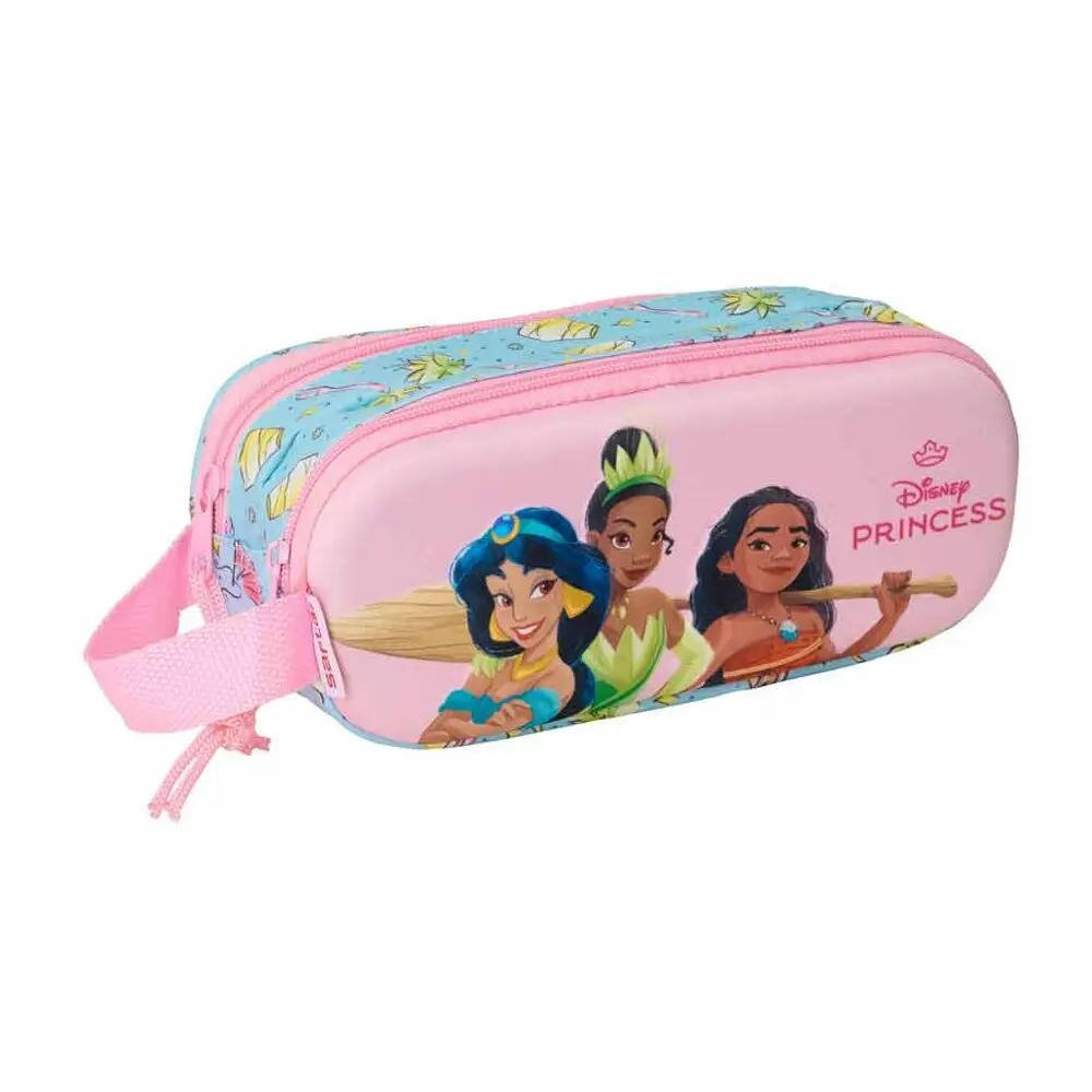 Safta Unisex Kids Blue Children's Pencil Case Disney Princess 3D