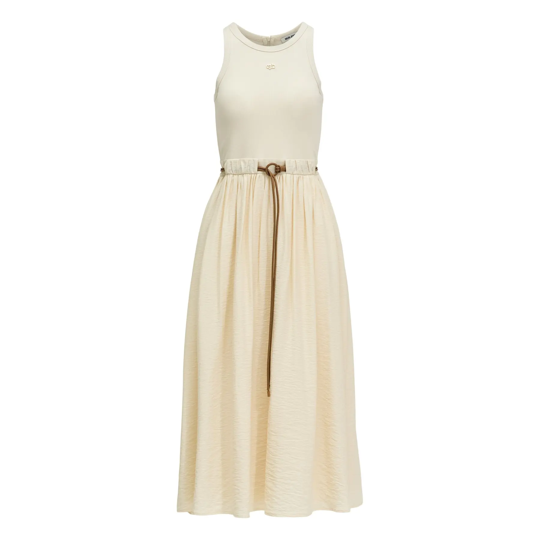 Abito con mix di materiali donna