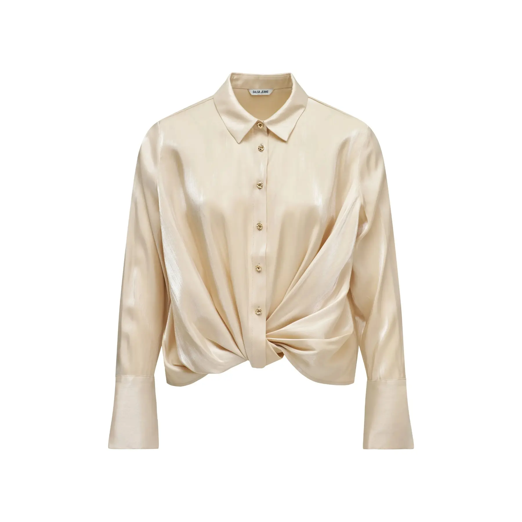 Camicia in raso a righe donna