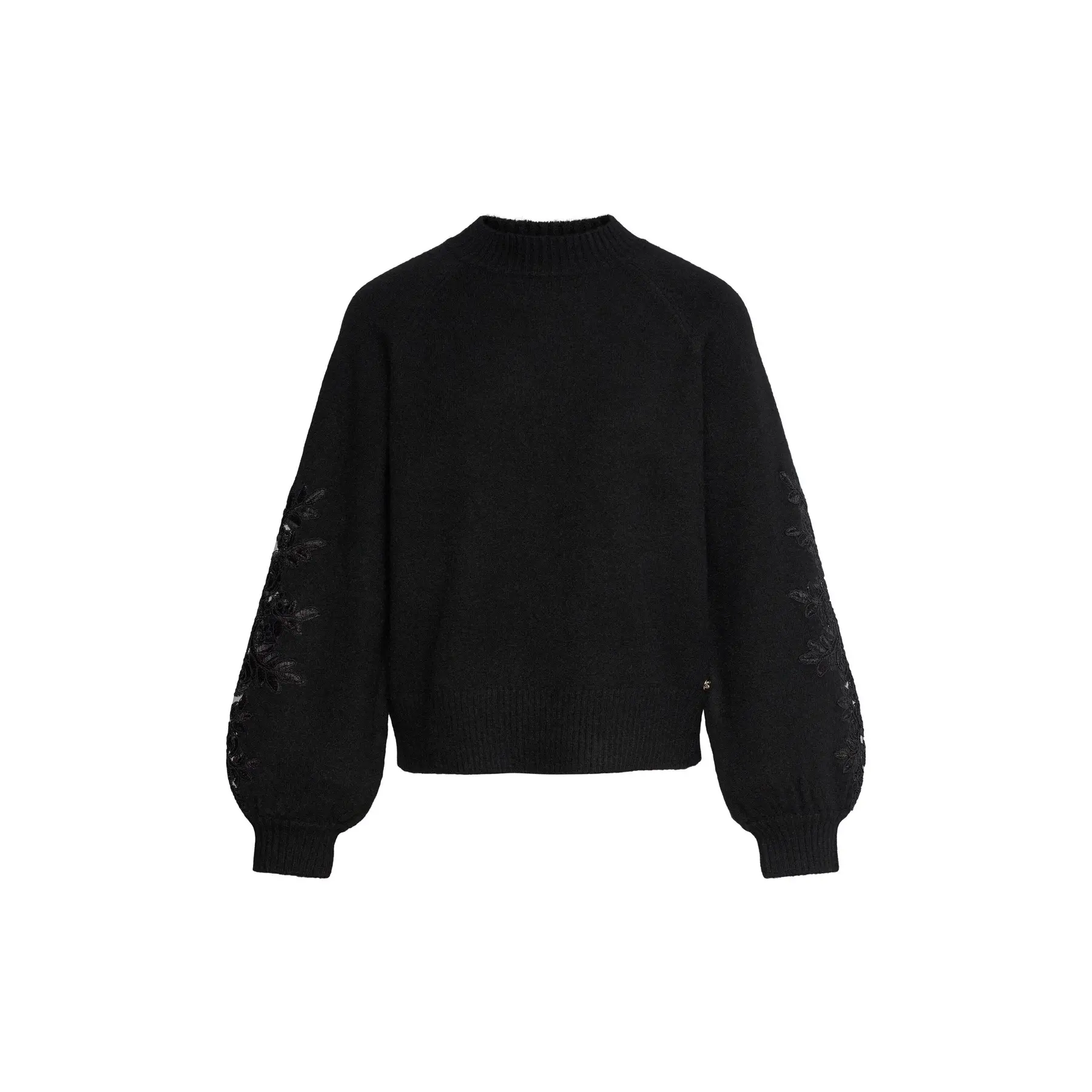 Maglione in maglia con pizzo donna
