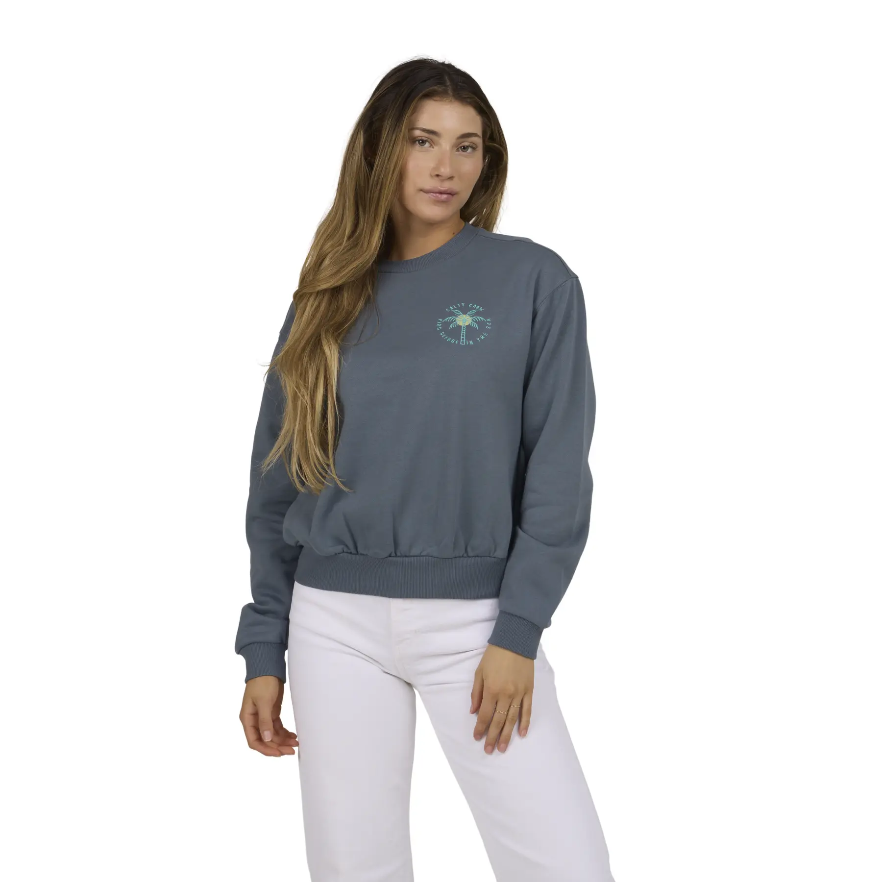 Sweatshirt Damen Salty Crew Queen Palm