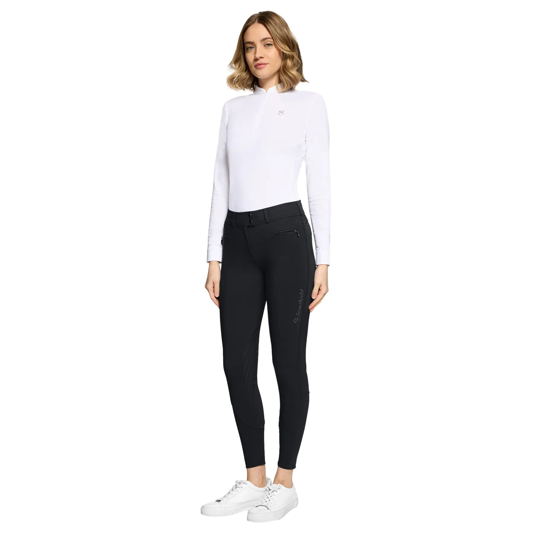 Pantaloni da competizione full grip da donna Samshield Chloe Metal Dots