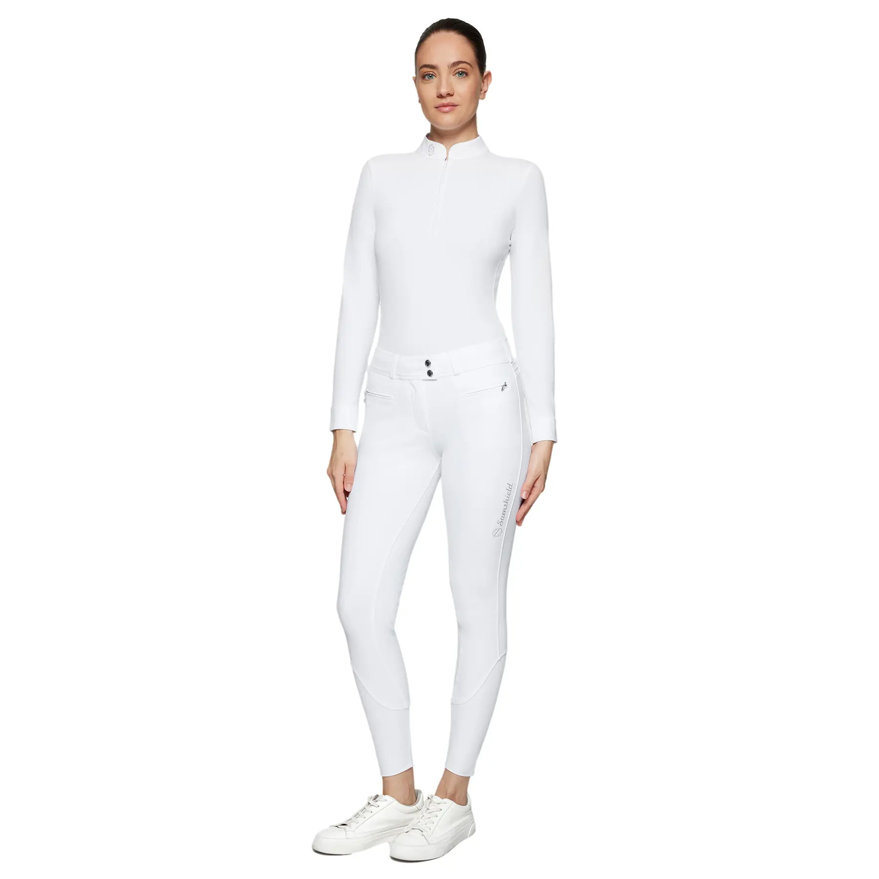 Pantaloni da competizione da donna a media aderenza Samshield Chloe Metal Dots