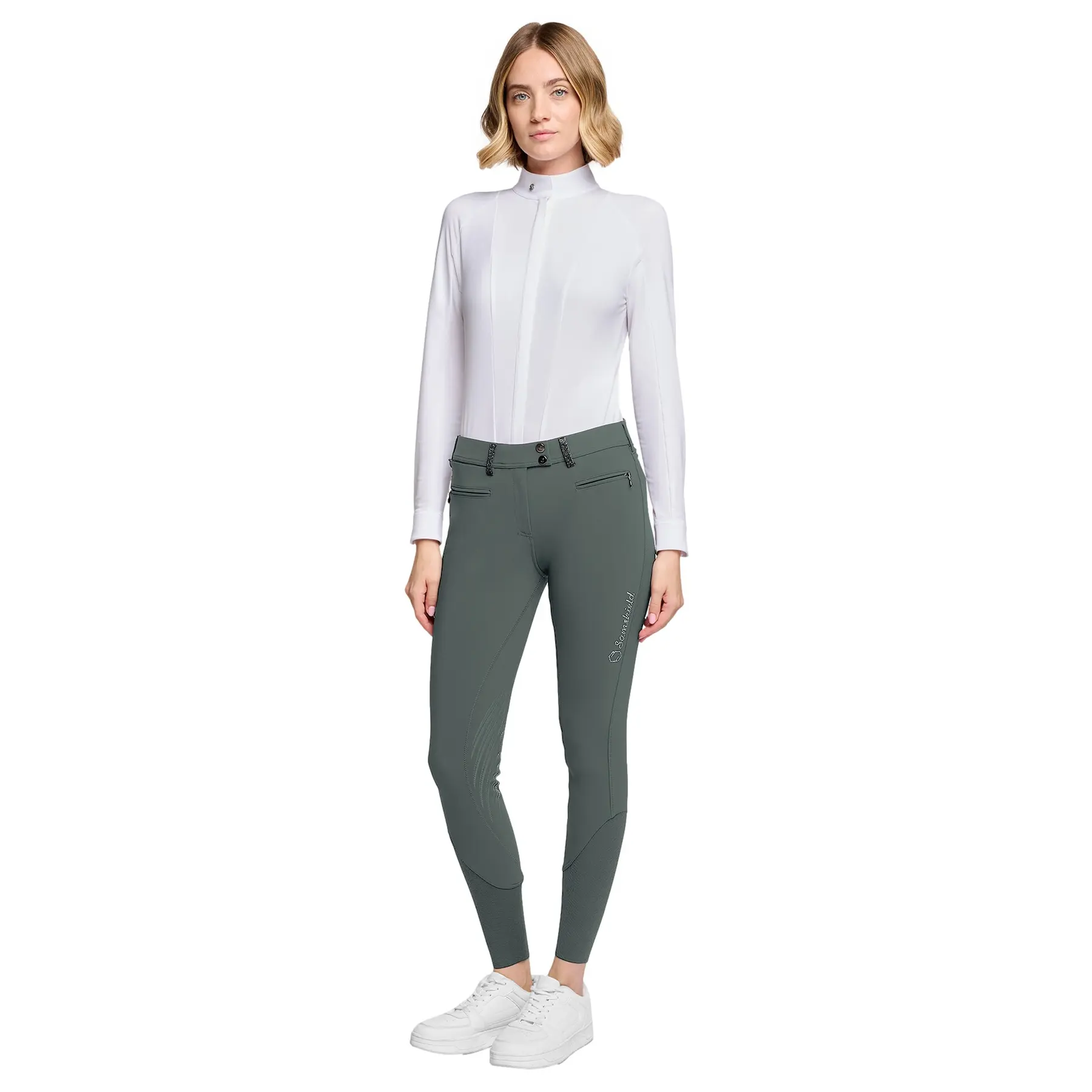 Reithose mid grip Damen Samshield Adele Crystal Fabric