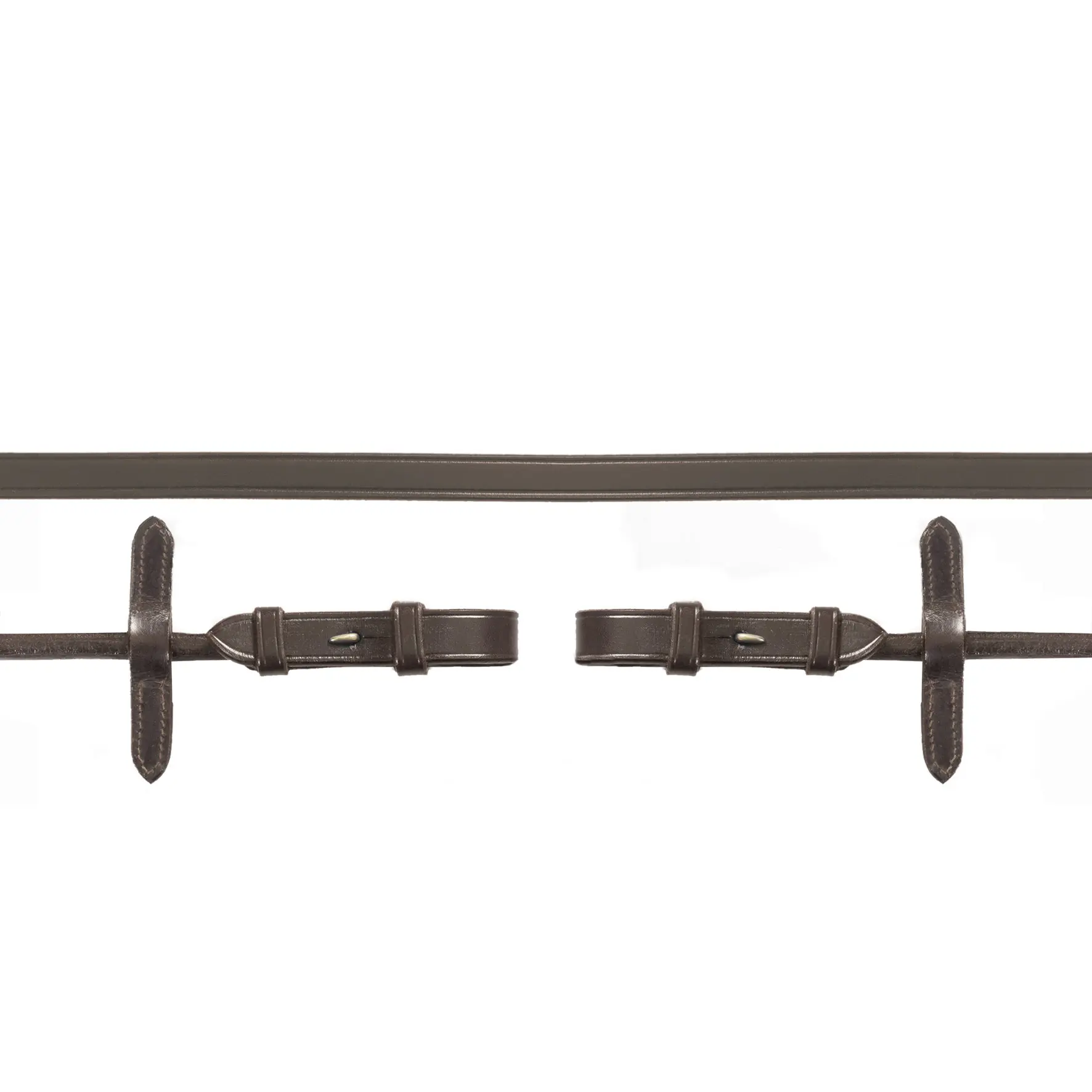 Schockemöhle double rolled leather bridle reins for horse