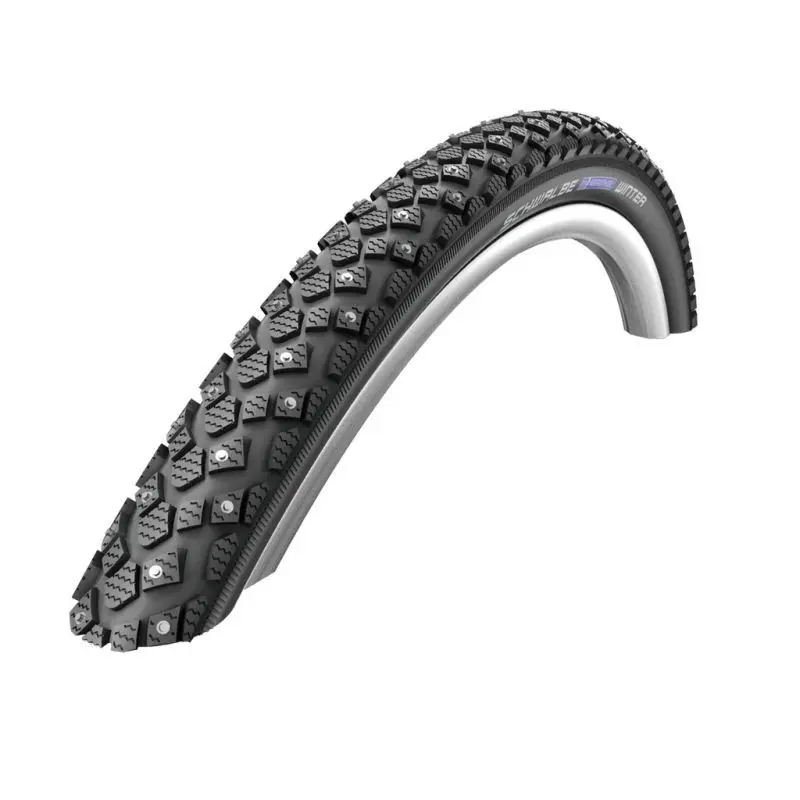 Pneu souple avec réfléchissant 168 Clous Schwalbe Marathon Winter Plus HS396 S-Guard Wic 42-406
