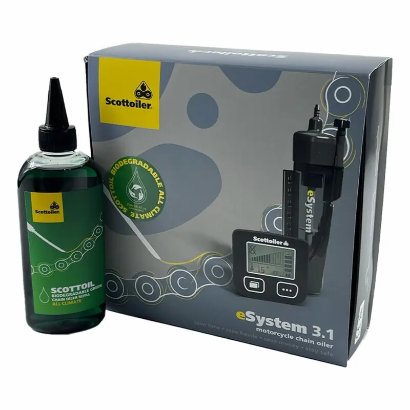 Kettenfett + biologisch abbaubares grünes Schmiermittel Scottoiler eSystem V3.1