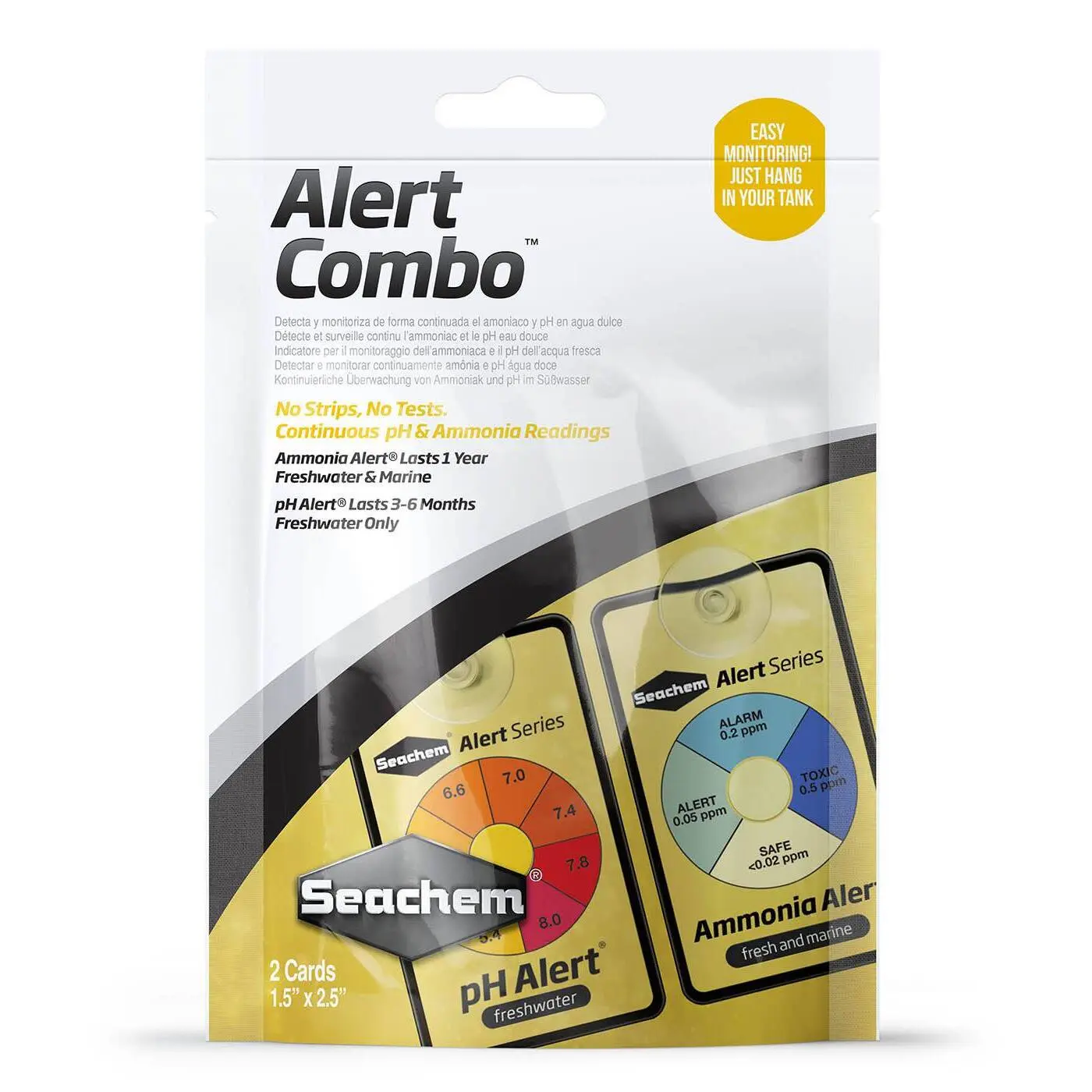 Test de l'eau Seachem Alert Combo
