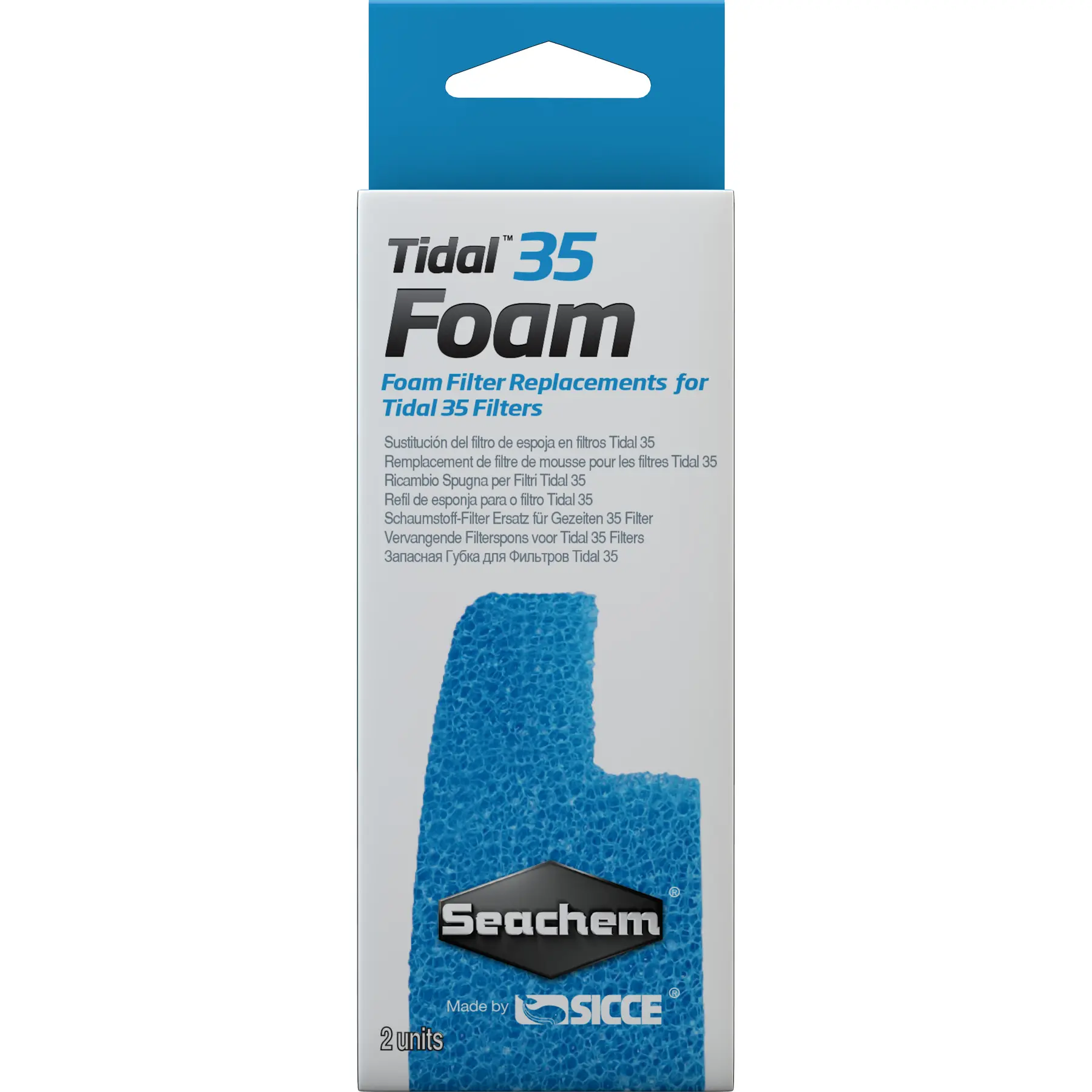 Mousse filtre Tidal 35 Seachem (x2)