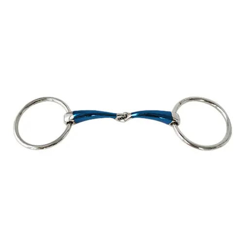 Curved Mouth Ring Snaffle Bit for Horse Sefton