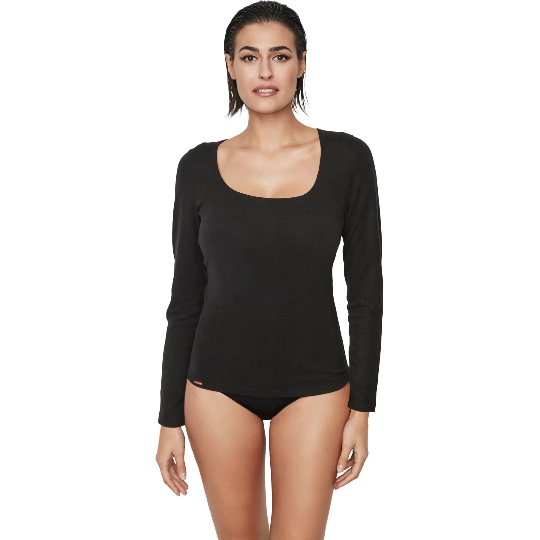 Selmark Women's Noir Long-Sleeved Thermal T-Shirt Basicos