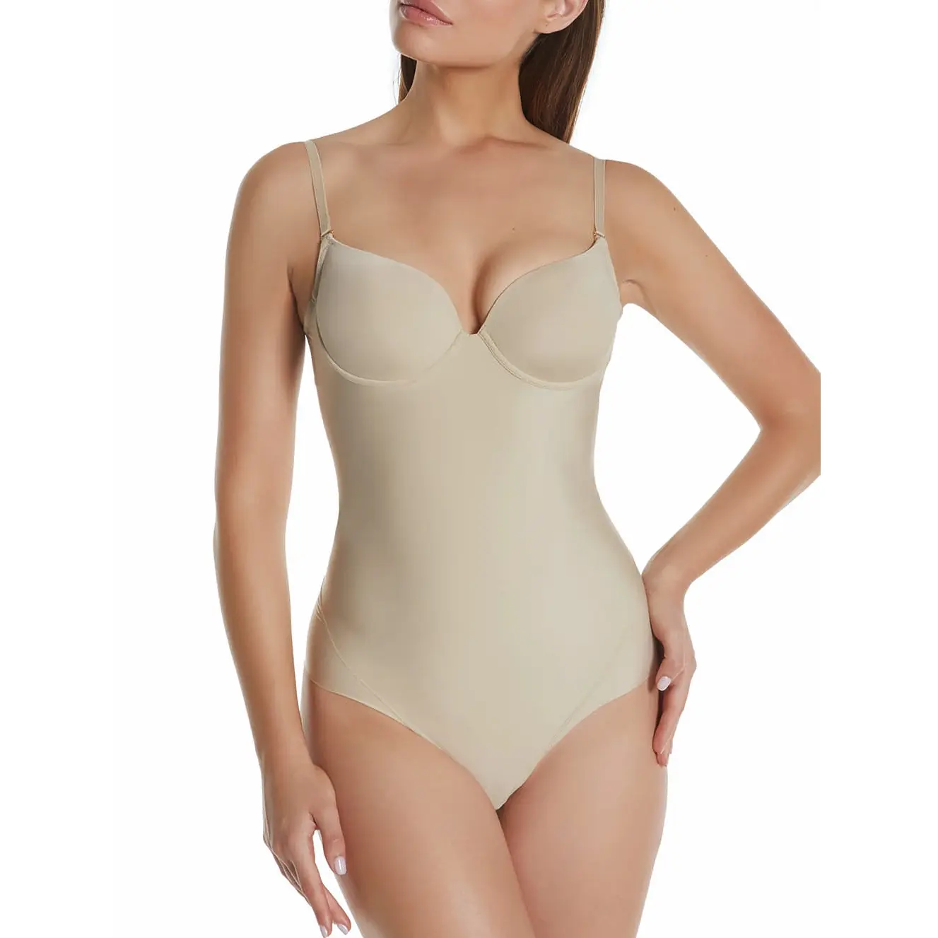 Body a collo scollato effetto lipo donna Selmark Etna