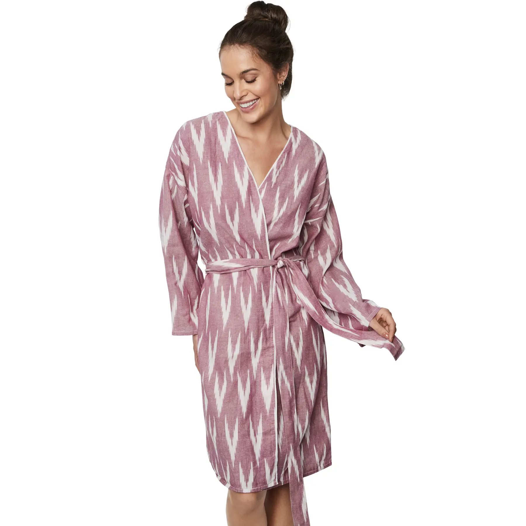 Damen Nachthemd mit langen Ärmeln Selmark Homewear P101
