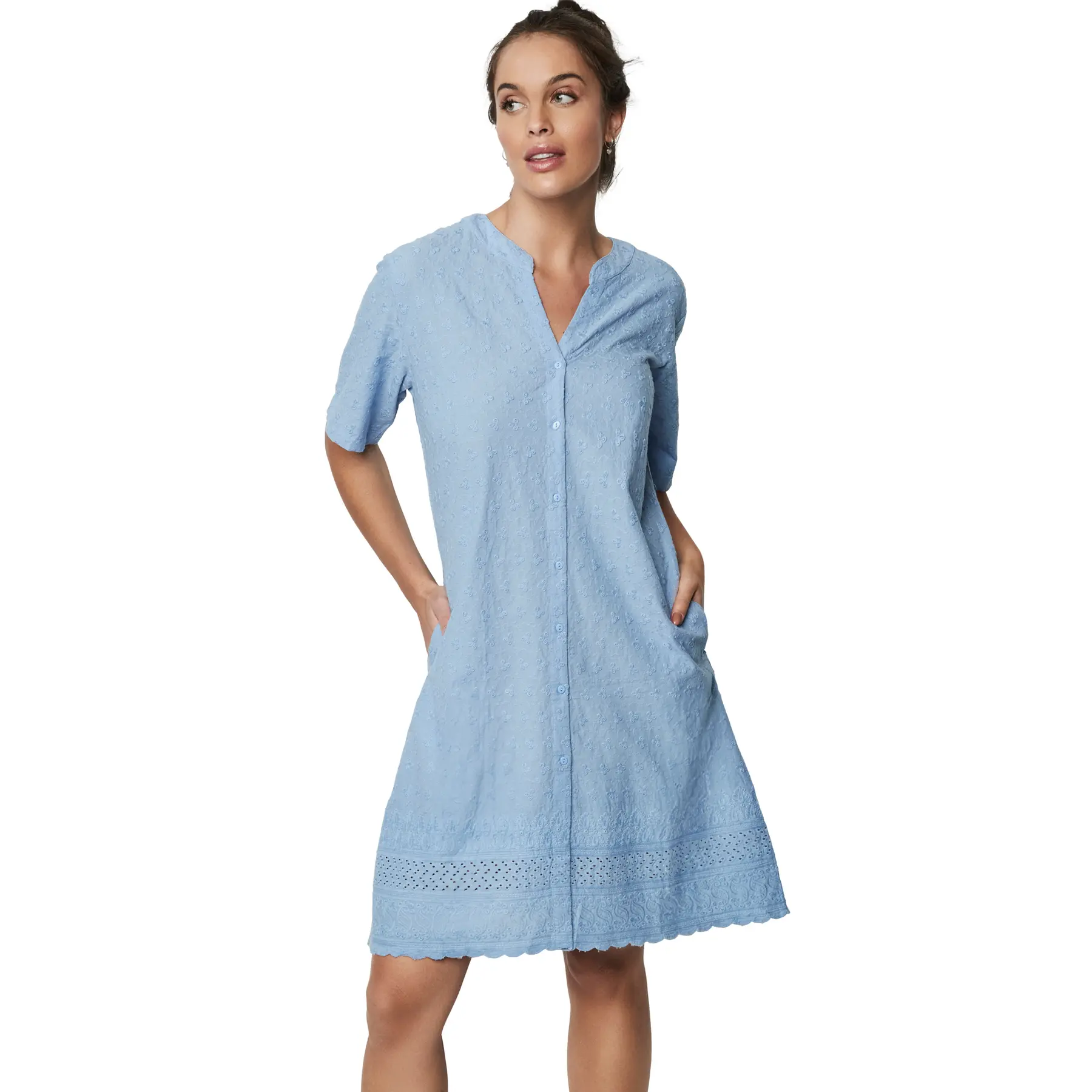 Babydoll-Kleid, Damen Selmark Homewear P102