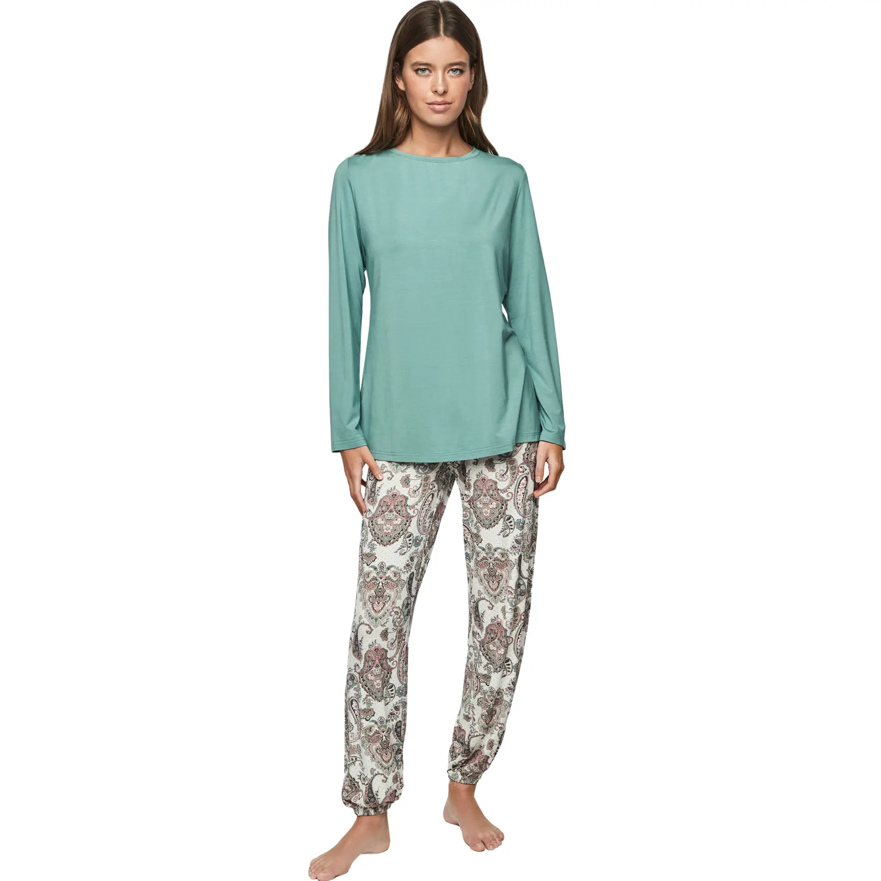Pyjama Damen Selmark P109 Cachemire Bamboo