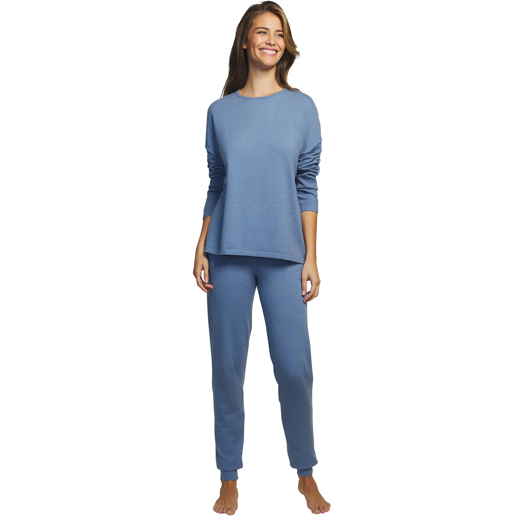 Damen-Pyjama mit strickendem Oberteil Selmark