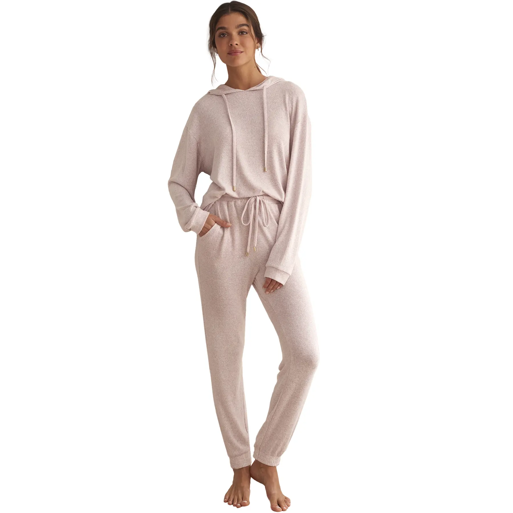 Damen-Pyjama mit Kapuzenpullover Selmark Basic P82