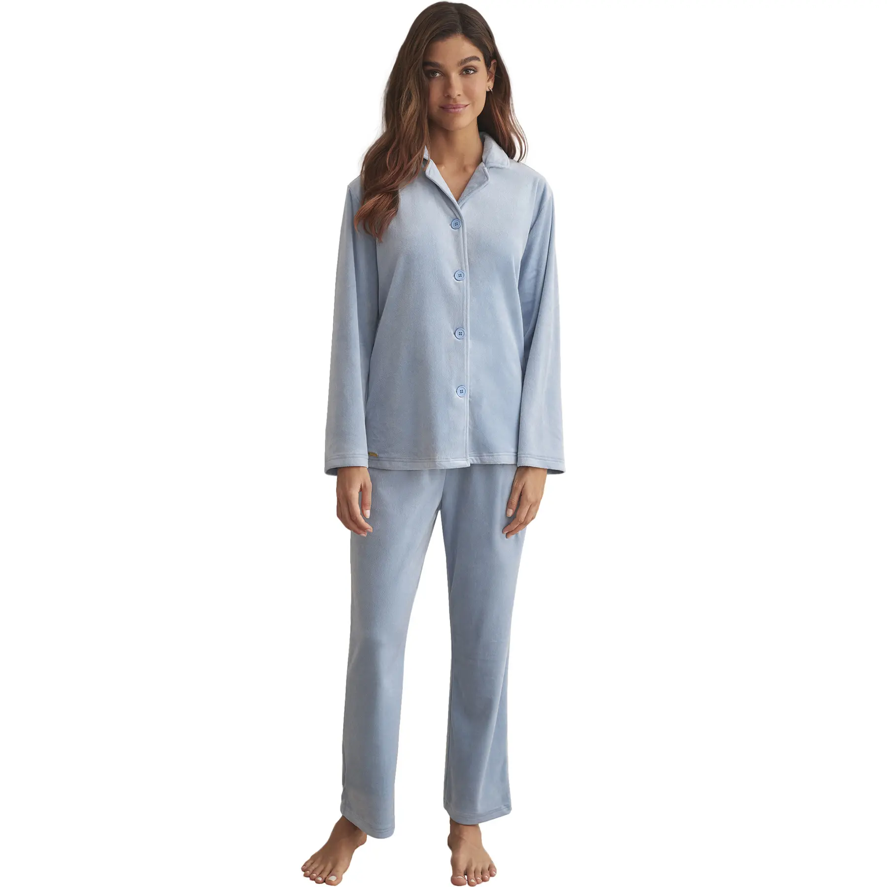 Damen Langarm-Pyjama-Oberteil Selmark Polarsoft