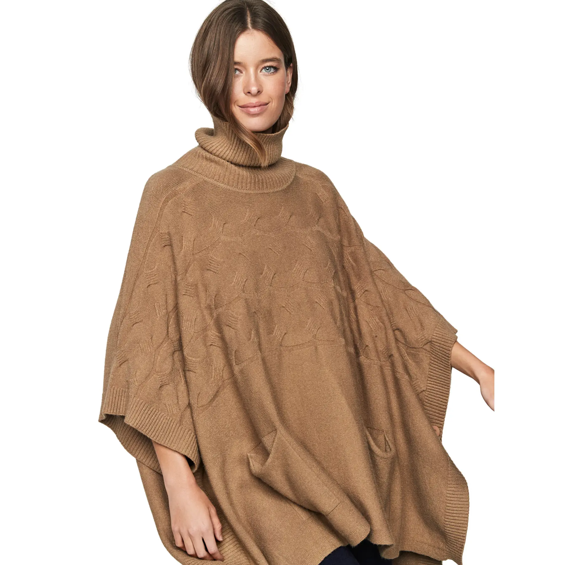 Damen Poncho mit Stehkragen Selmark PC1 Style ADD