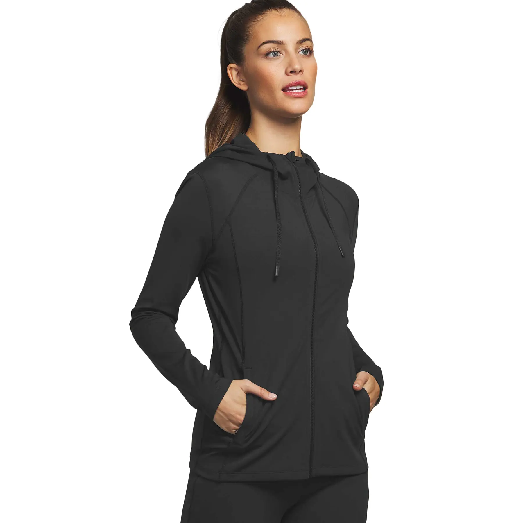 Giacca da donna con cappuccio e zip Selmark Tech ST5