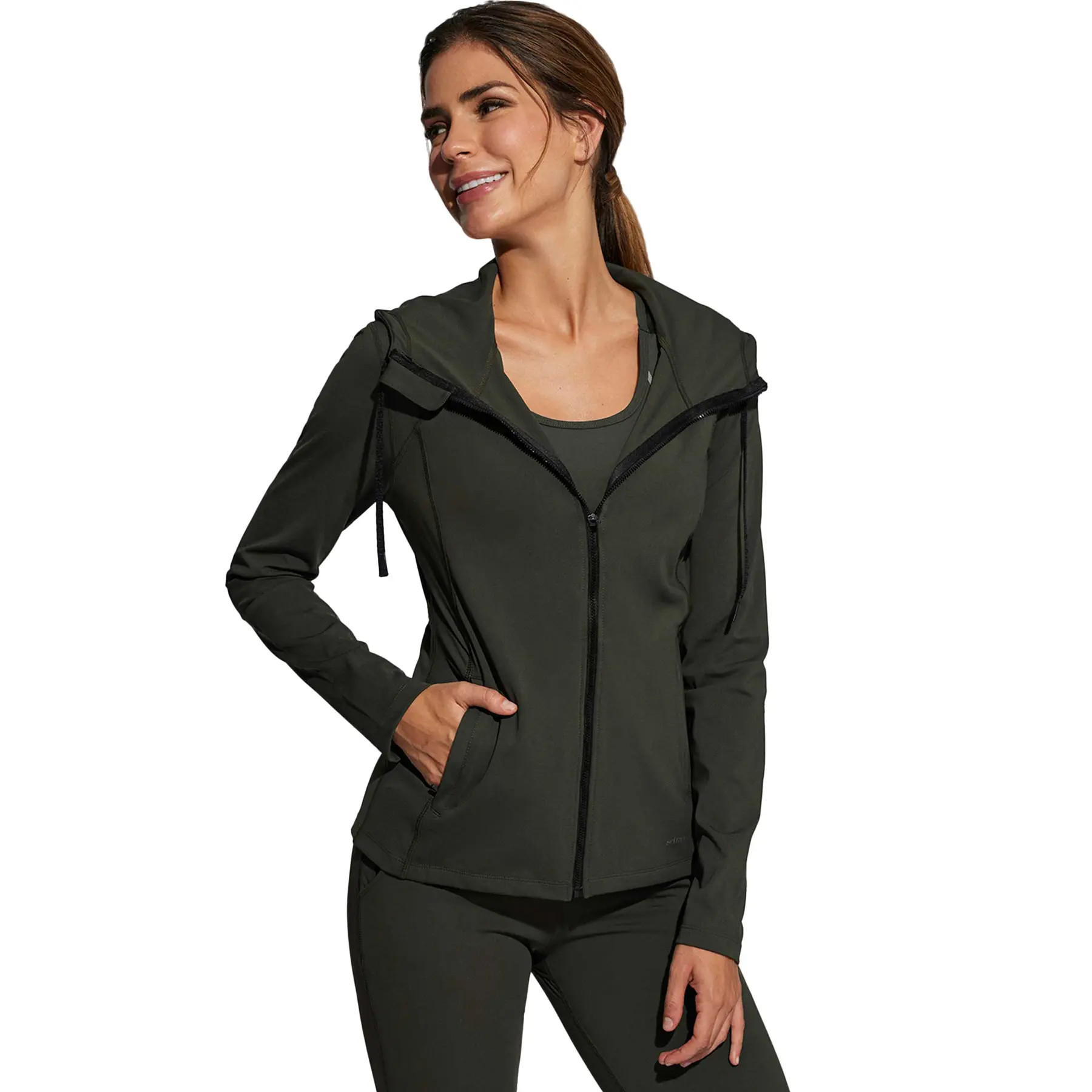 Giacca da donna con cappuccio e zip Selmark Tech ST5