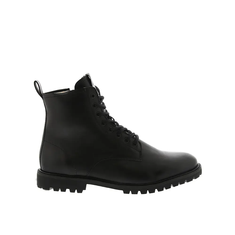 Blackstone Men's Black Shoes Stone Lace Up Boots - Fur