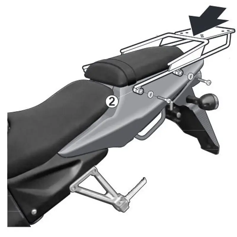 Halter Topcase Motorrad Shad Daelim Roadwin 125FI/250FI (06 bis 14) / 125R/250R (06 bis 12)