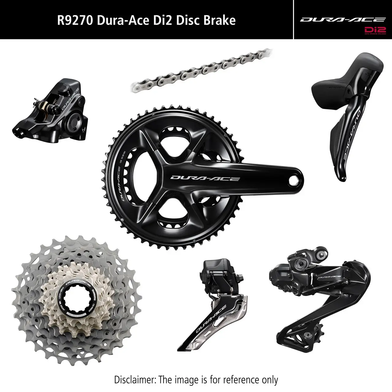 Vollständige Gruppe Fahrrad Dura Ace Di2 R9270 175 Mm, 11-30t