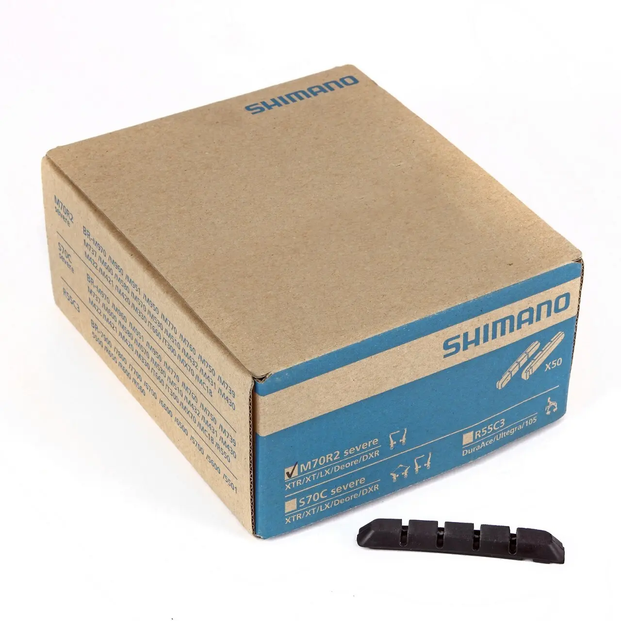 Mountainbike-Bremsschuhe für harte Bedingungen Shimano M70R2 (x50)