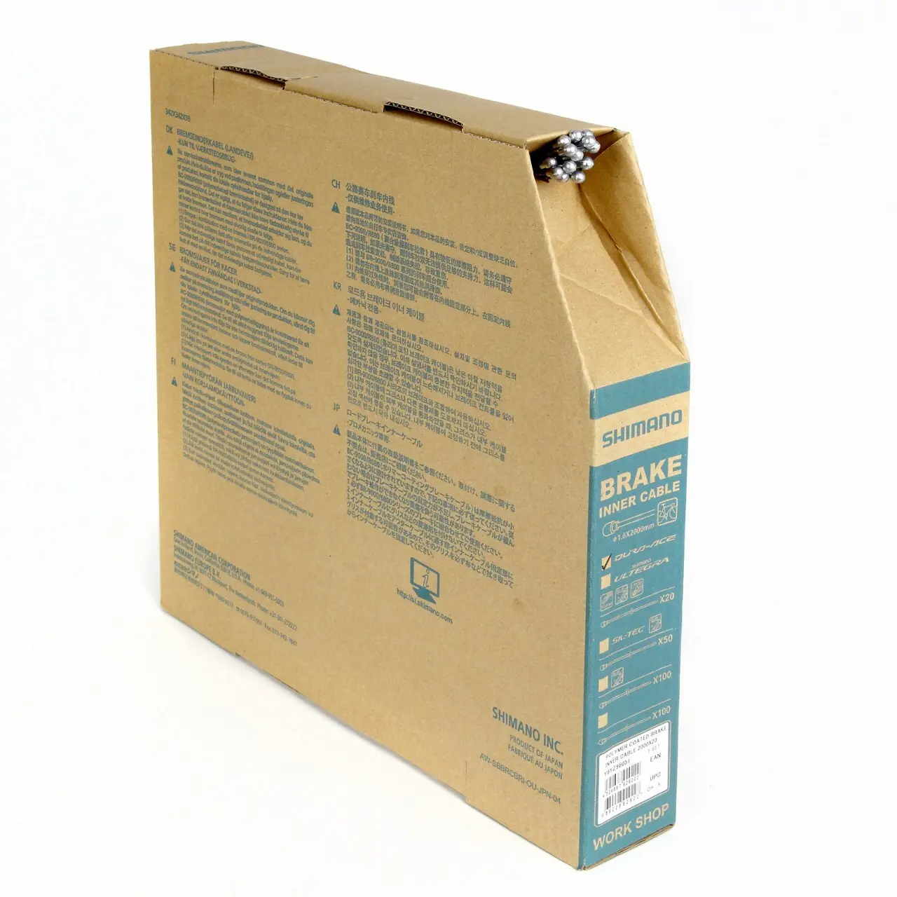 Satz polymerbeschichteter Bremskabel Shimano (x20)