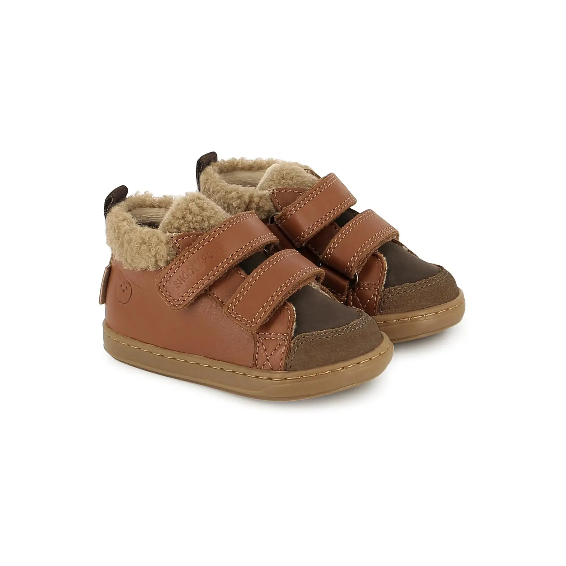 Woll-Sneaker mit Klettverschluss für Babys Shoo Pom Bouba