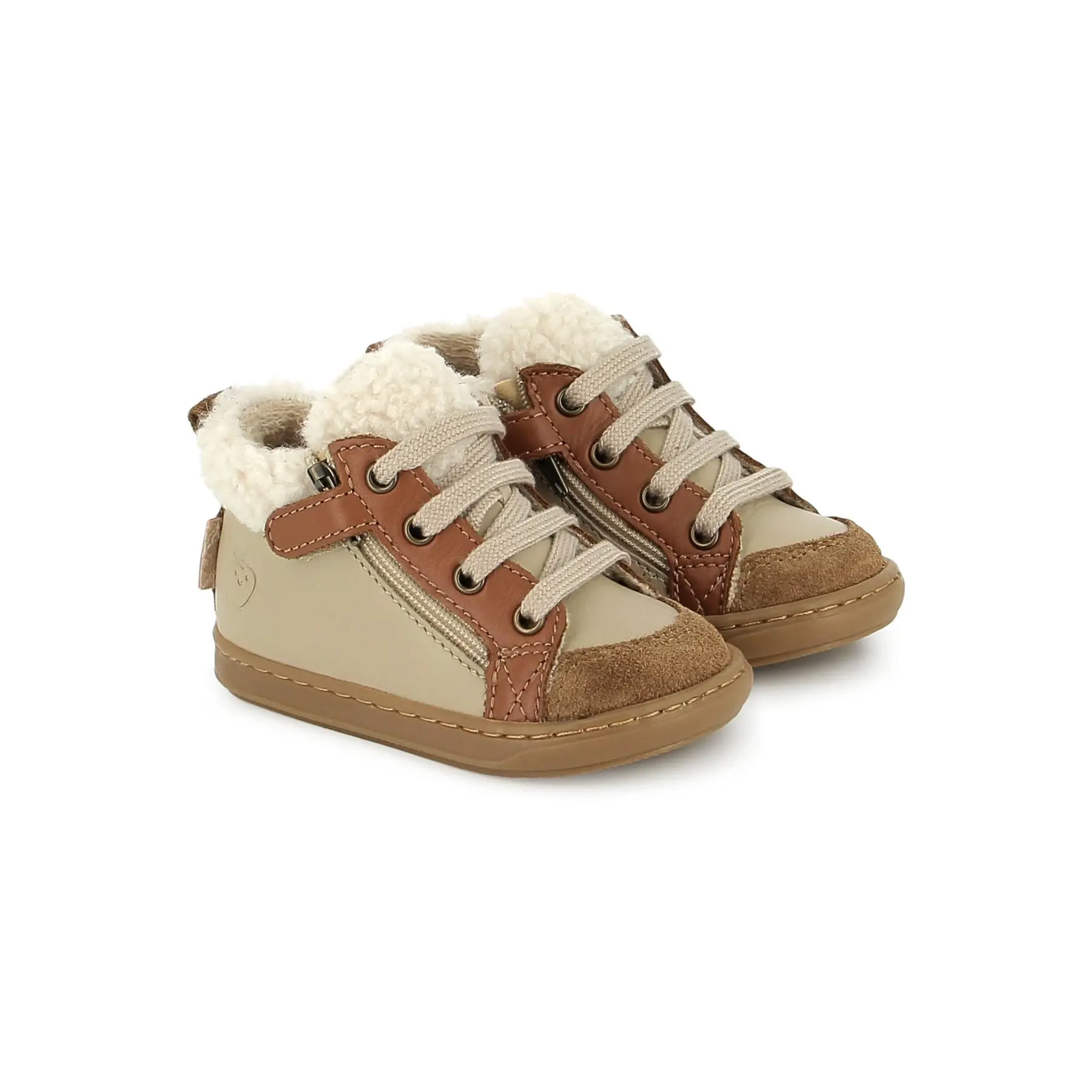 Woll-Sneaker mit Reißverschluss für Babys Shoo Pom Bouba