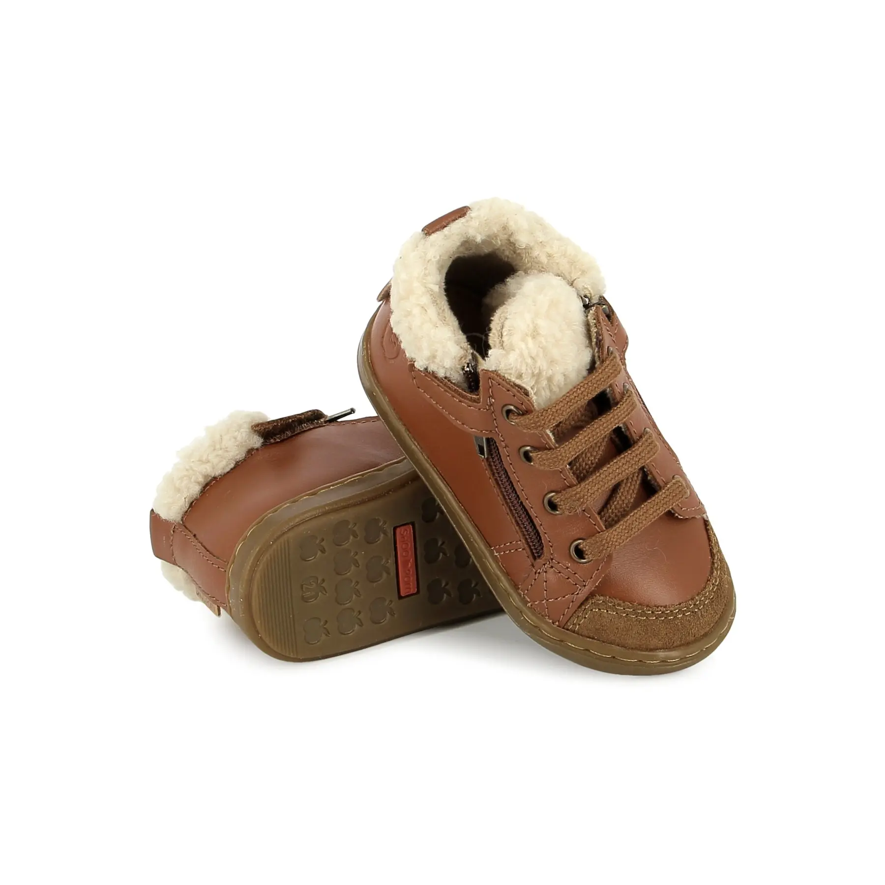 Woll-Sneaker mit Reißverschluss für Babys Shoo Pom Bouba