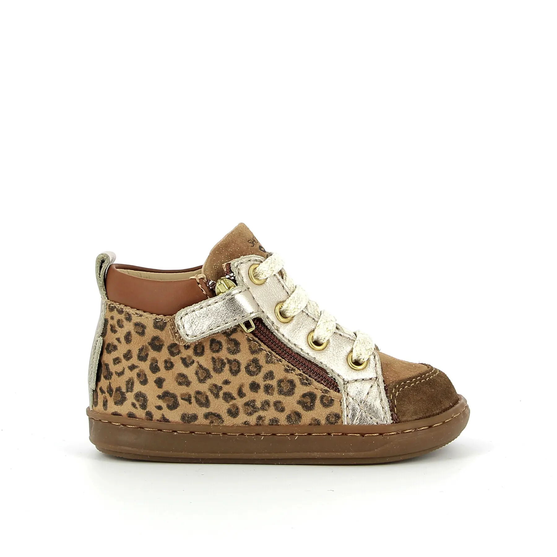 Sneakers für Babys Shoo Pom Bouba bi zip goat leopard