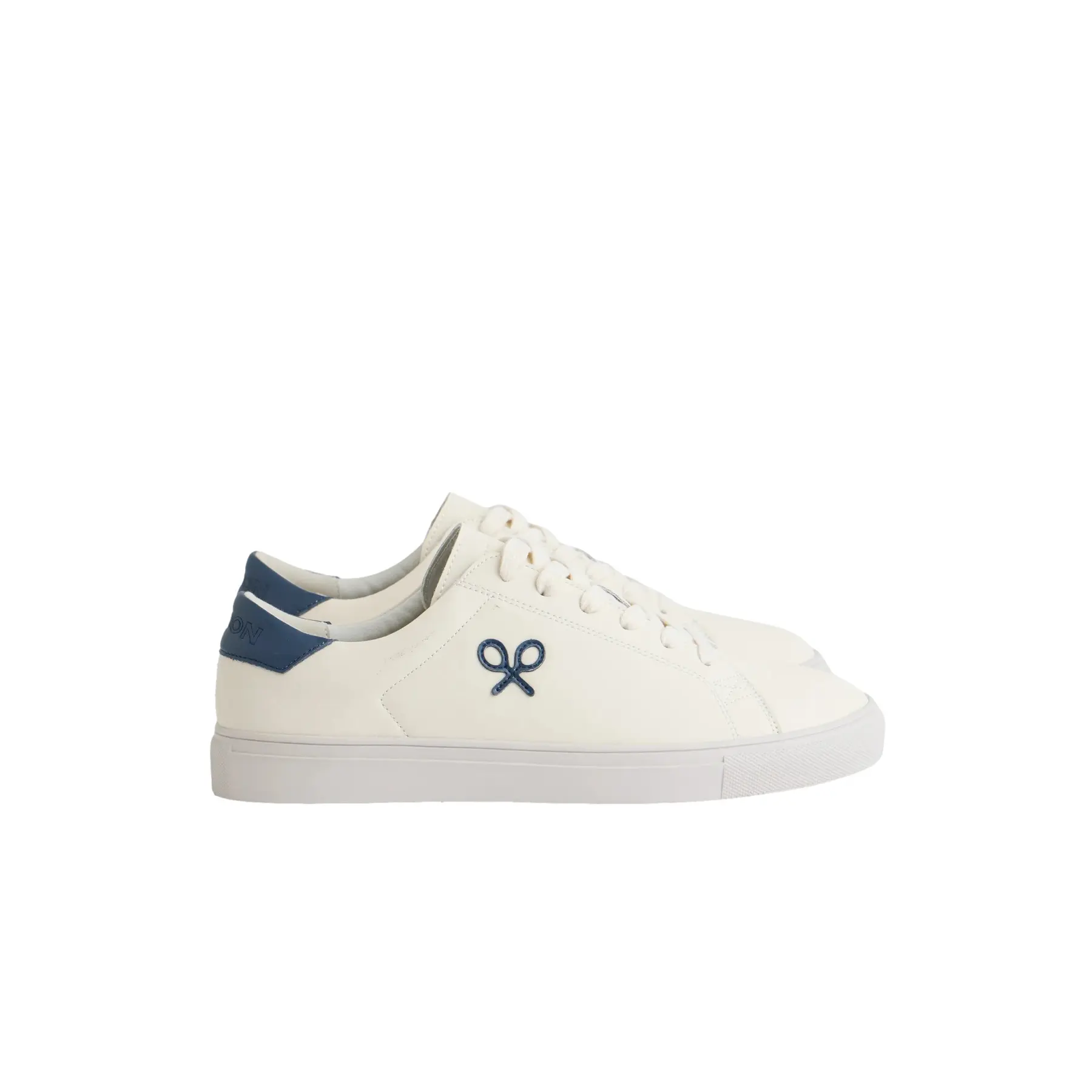 Klassische Ledersneaker mit einem Schläger appliqué Silbon
