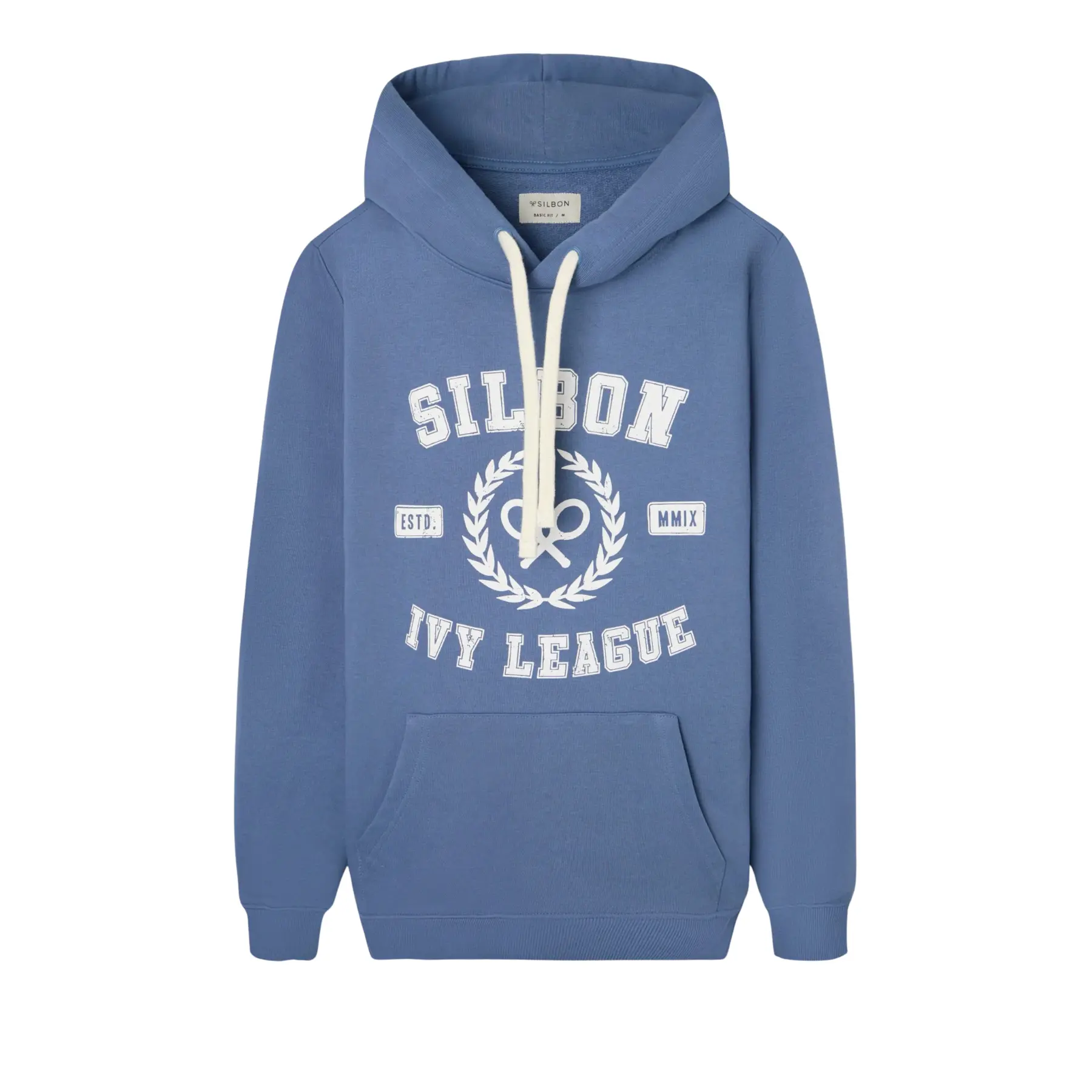 Felpa con cappuccio stampata Ivy League Silbon